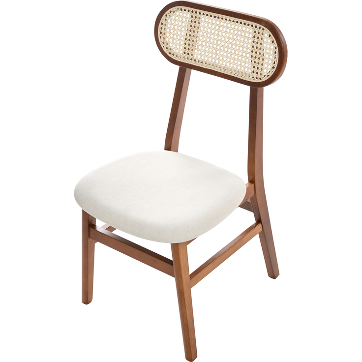 Esszimmerstuhl 2er Set FALLON Holz Braun Hellbeige – Bild 6
