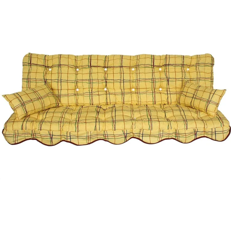 Kühnemuth Auflagekissen Auflagen Set für Hollywoodschaukeln Sitzkissen 180x50 Design 110