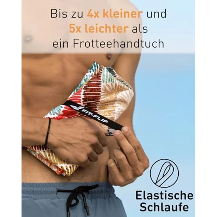 Fit-Flip Strandtuch XXL Mikrofaser, leicht und schnelltrocknend, sandfrei und schmutzabweisend – Bild 5