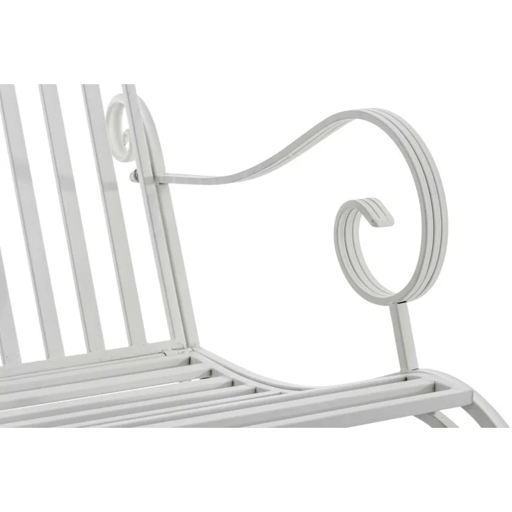 Schaukelstuhl ANNA 2er Set Antik Outdoor - 56x90x94cm, Metall, Weiß | Gartenstuhl Liegestuhl Relaxstuhl Garten Terrasse – Bild 7