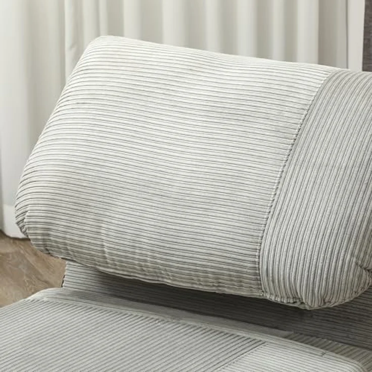 HOMCOM Sessel Verstellbar Klappmatratze Gästebett (Schlafsessel, 1-St, Schlafsofa), für Wohnzimmer, Schlafzimmer, Grau – Bild 9