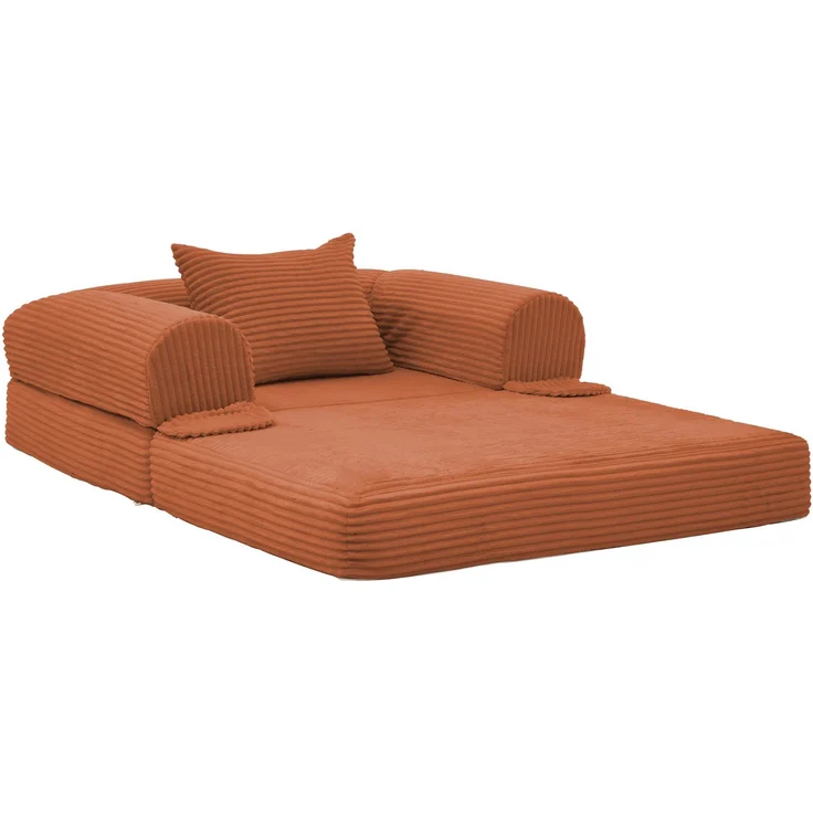 ZUBALIYA SchlafSofa mit Cordbezug, mit Schaumstoffpolsterung, ohne aufwendige Montage, für Wohnzimmer und Apartments – Bild 13