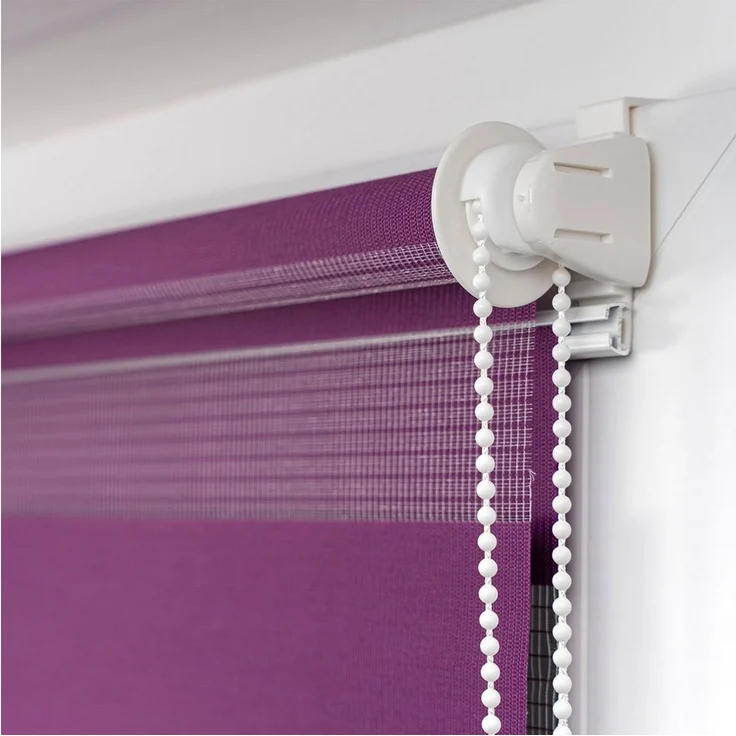 Doppelrollo Klemmfix Doppelrollo / Duo Rollo, 45x150 cm, aubergine, Victoria M, blickdicht, ohne Bohren, freihängend, Klemmfix – Bild 3