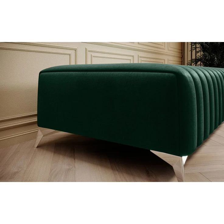 Polsterhocker Designerhocker Hocker ELENI Stoff Monolith Grün – Bild 3