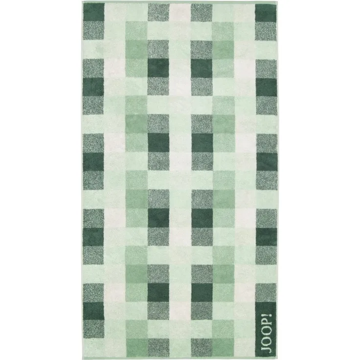 JOOP! Handtücher Vibe Karo 1699 44 Salbei, Duschtuch 80x150 cm