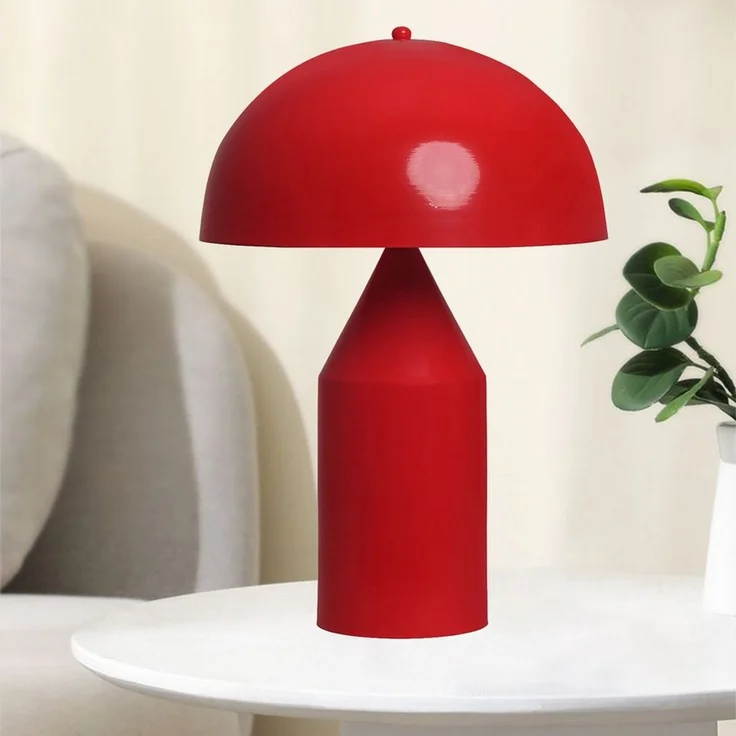Bamyum Tischleuchte Nachttischlampe mit Kabel Lipeo Metall Pilz Lampe, ohne Leuchtmittel – Bild 5