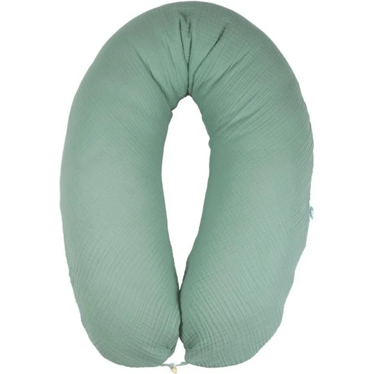 SEI Design Stillkissen Seitenschläferkissen XXL Babynest - Baby Erstausstattung Neugeborene, Schwangerschaftskissen 190x30 cm, Schwangerschaftskissen mit Bezug, Musselin Bezug 100% BIO Baumwolle, 100% Vegan – Bild 4
