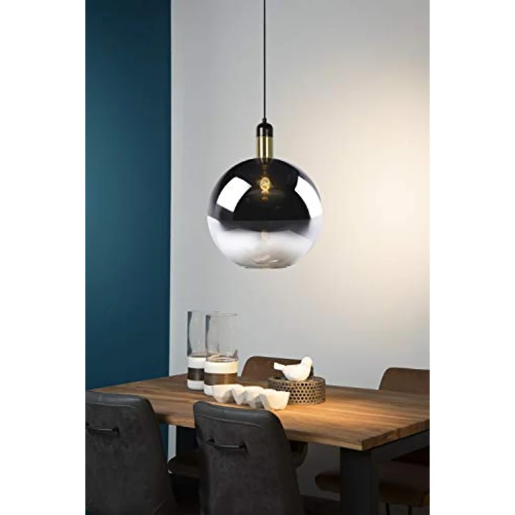 Lucide JULIUS Pendelleuchte Ø 40 cm, 1xE27, höhenverstellbar, grau rauchfarben, aus Metall, dimmbar kompatibel – Bild 3