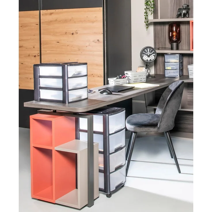 Mondex XXL Rollcontainer mit 4 Schubladen, 29x39x84 cm – Bild 2