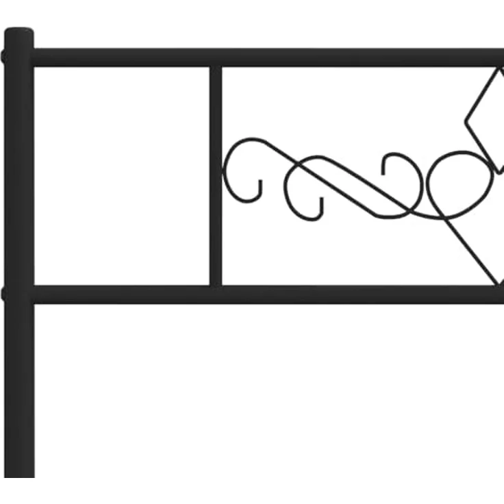 vidaXL Ersatz-Kopfteil Metall Schwarz 200 cm (Art-Nr 355305) – Bild 4