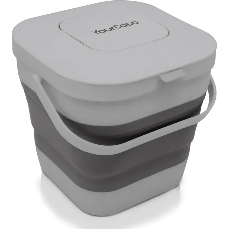 YourCasa Biomülleimer YourCasa® Biomülleimer Küche klein 4L nachhaltig mit Akivkohlefilter, Fassungsvermögen 4L, nachhaltige Materialien