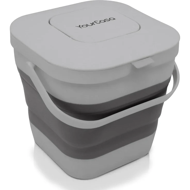 YourCasa Biomülleimer YourCasa® Biomülleimer Küche klein 4L nachhaltig mit Akivkohlefilter, Fassungsvermögen 4L, nachhaltige Materialien – Bild 1