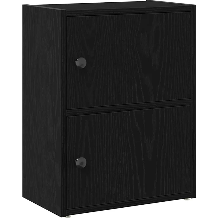 vidaXL Bücherregal, Holzwerkstoff Schwarz Eichen-Optik, 40 x 24 x 52 cm – Bild 1