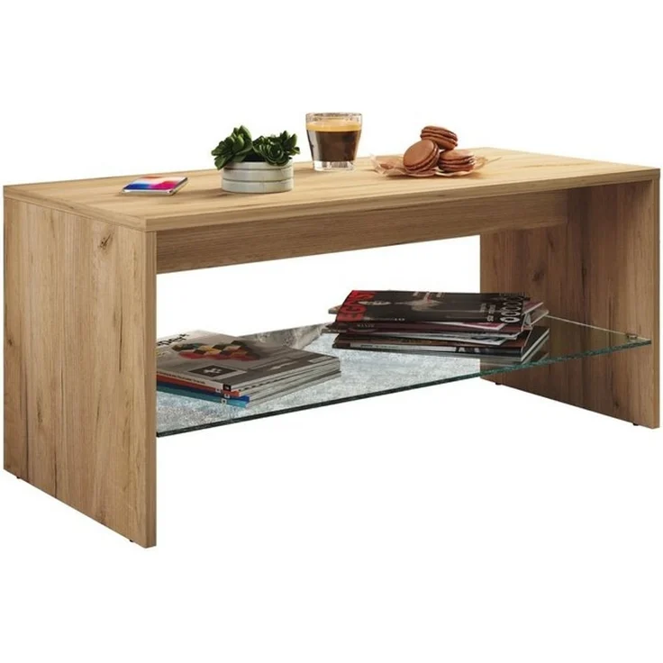 VCM Beistelltisch & Couchtisch Wisal 919395 Honig-Eiche H. 40 x B. 90 x T. 40 cm – Bild 4