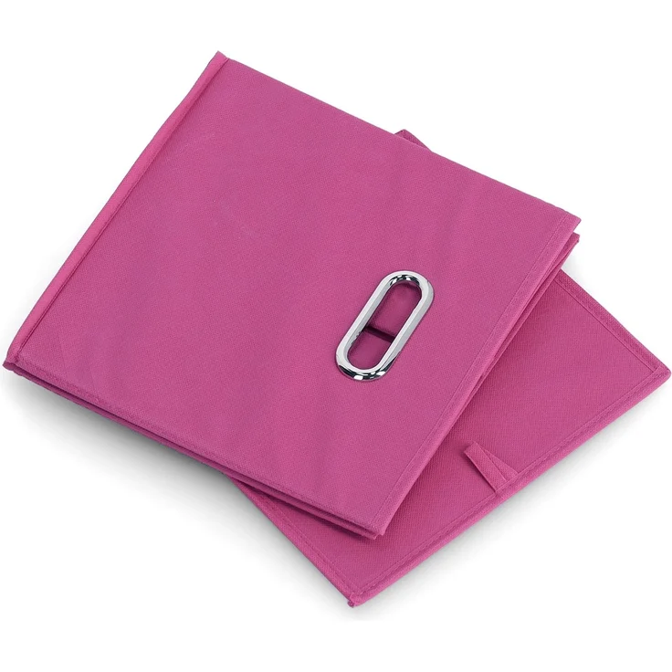 Kleine Aufbewahrungsbox mit Griff, Vlies - Pink – Bild 3