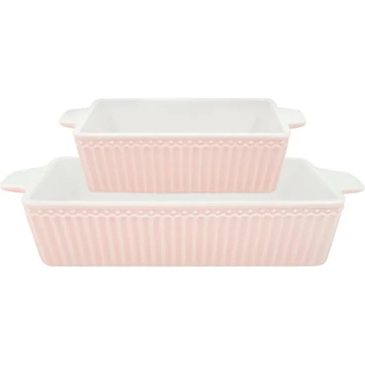 Greengate Alice Auflaufform pale pink klein Set2