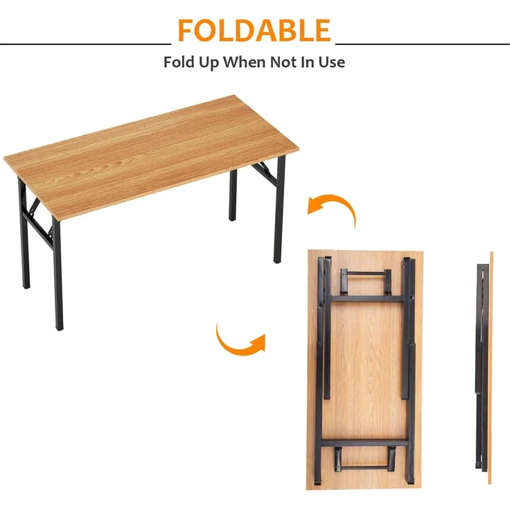 SogesHome Klapptisch Computertisch 120 x 60 x 75 cm PC Tisch Schreibtisch Bürotisch Büroarbeitsplatz für Home Office Verwendung Schreibtisch Esstisch Konferenztisch – Bild 5