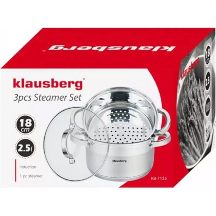 Klausberg Klausberg Dampfgartöpfe 18cm 3 Elemente KB7135 – Bild 3