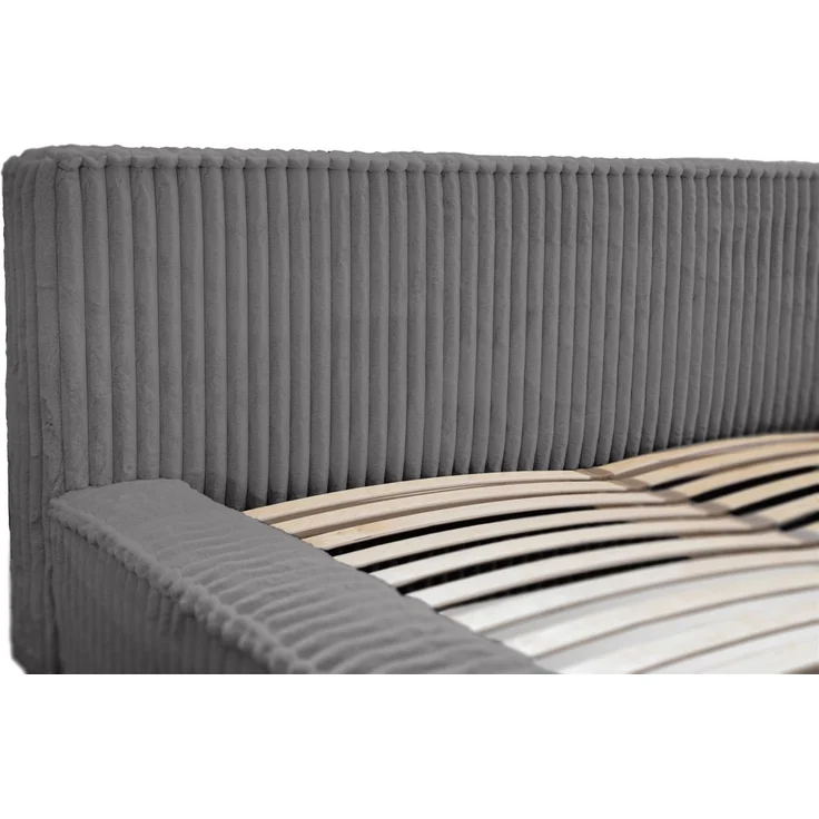 Polsterbett Doppelbett TULSA 180x200cm in Stoff Vito Grau – Bild 5