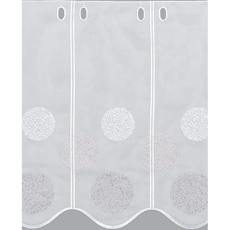 Scheibengardine Lysel - Kringel Muster (Bx H) 224cm * 45cm Braun/grau-braun – Bild 3