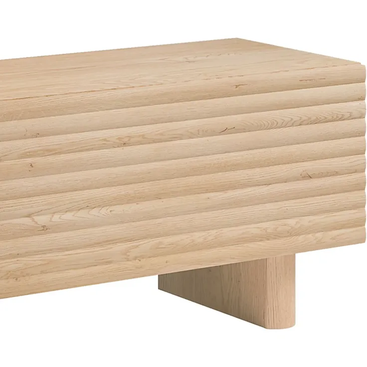 Vente-unique - LUDIMA TV Möbel Holz, Platte Beige - B 36,8 cm x H 46,1 cm x L 180 cm – Bild 5