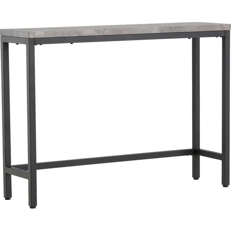 Livetastic Beistelltisch, Rechteckig, Grau und Schwarz, Metall und Holzwerkstoff, 30x80x110 cm, einfacher Aufbau