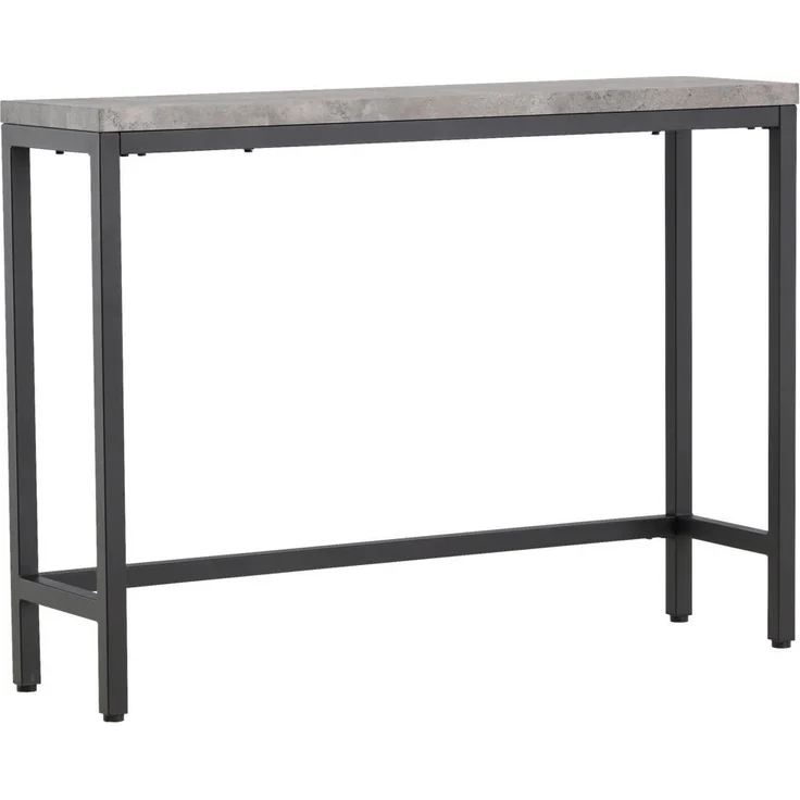 Livetastic Beistelltisch, Rechteckig, Grau und Schwarz, Metall und Holzwerkstoff, 30x80x110 cm, einfacher Aufbau