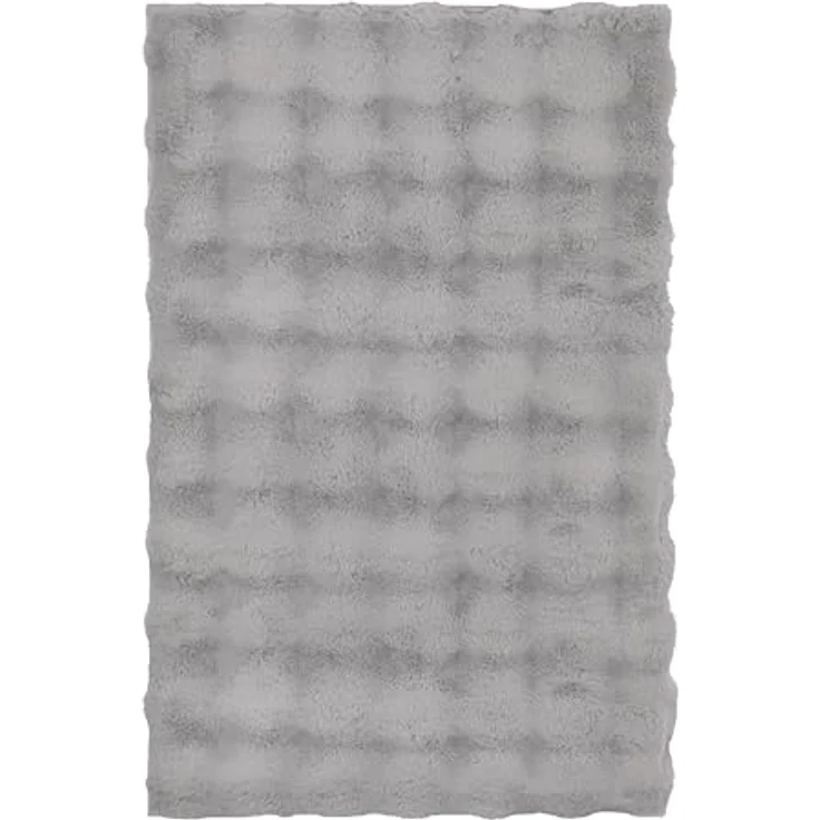 Kleine Wolke Badematte Cloud, Höhe 28 mm, rutschhemmend beschichtet, fußbodenheizungsgeeignet, Polyester, rechteckig, Badteppich, Uni Farben, Hoch-Tief Effekt, besonders weich – Bild 2