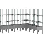 vidaXL Pflanzkübel mit Rankgitter Hellgrau 200x160x142,5 cm PP 367972