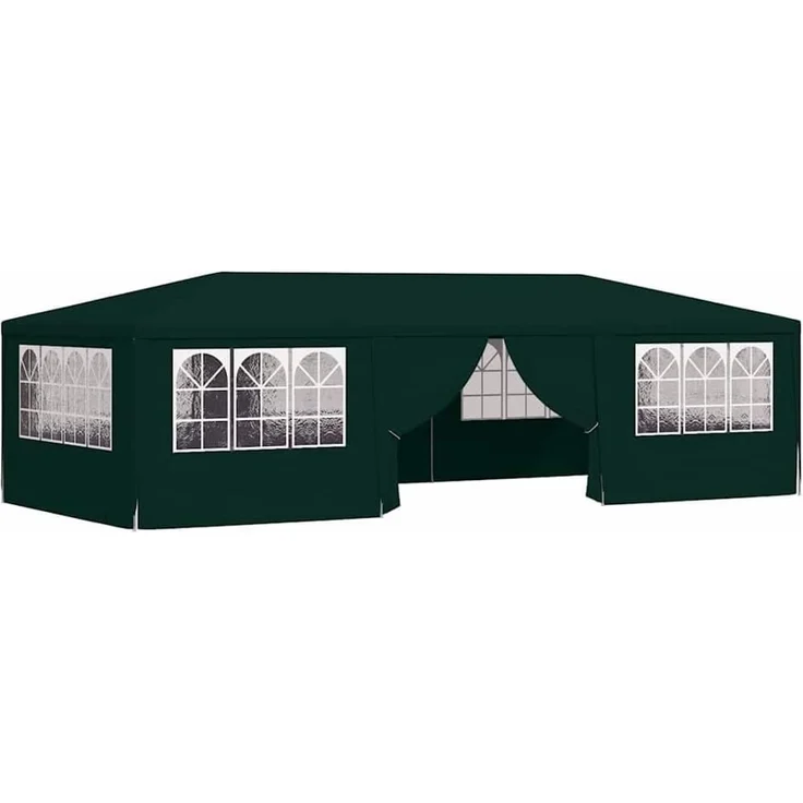 vidaXL Profi Partyzelt mit Seitenwänden UV-beständig Wasserbeständig Pavillon Festzelt Gartenpavillon Gartenzelt Garten Bierzelt 4x9 m Grün 90g/m² – Bild 1