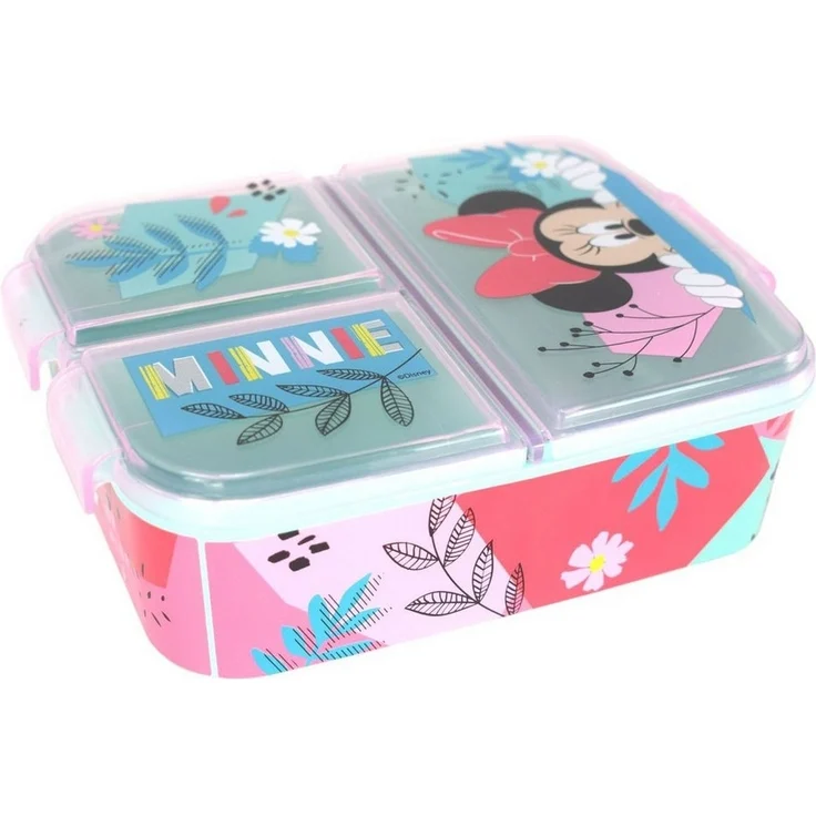 Lunchbox für Kinder mit 3 Fächern aus Kunststoff verschiedene Motive Minnie Mouse – Bild 5