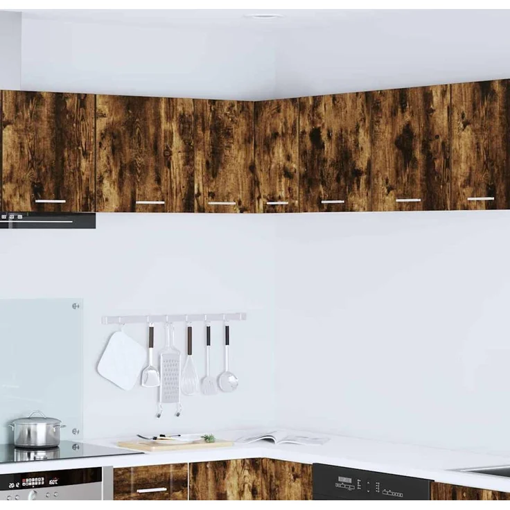 vidaXL Hängeschrank Geräucherte Eiche und Weiß 57 x 57 x 40 cm 884190 – Bild 1
