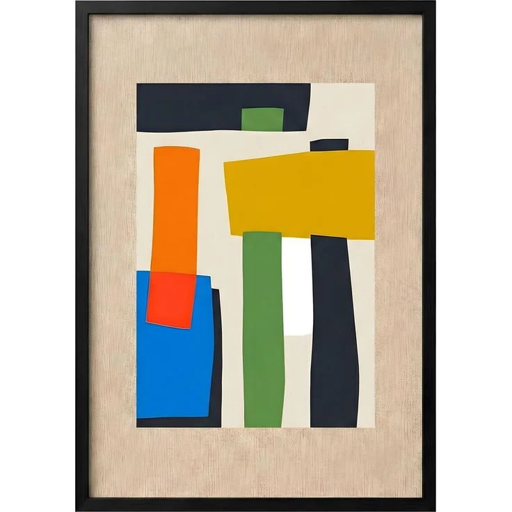 Wallity 'SC11366_70100' Dekoratives gerahmtes Leinwandgemälde, Mehrfarbig, 104 x 74 cm – Bild 2