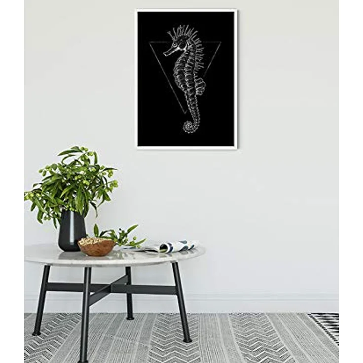 Komar Wandbild Sea Horse Black, Poster 50 x 70 cm, fotorealistischer Kunstdruck, ohne Rahmen, seidenmatte Oberfläche, FSC-zertifiziert, Made in Germany – Bild 2