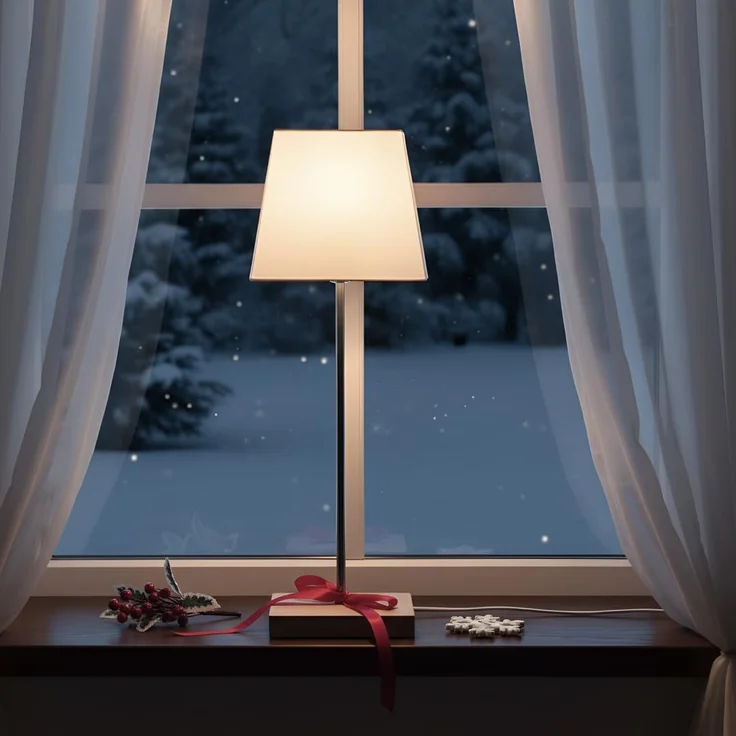 EGLO Tischlampe mit Wechselschirm, 3D Papierstern Weihnachten oder eckiger Lampenschirm in Weiß mit Fuß aus Holz und Metall, Dekostern Tischleuchte mit Kabelschalter, E14, Höhe 65 cm – Bild 7