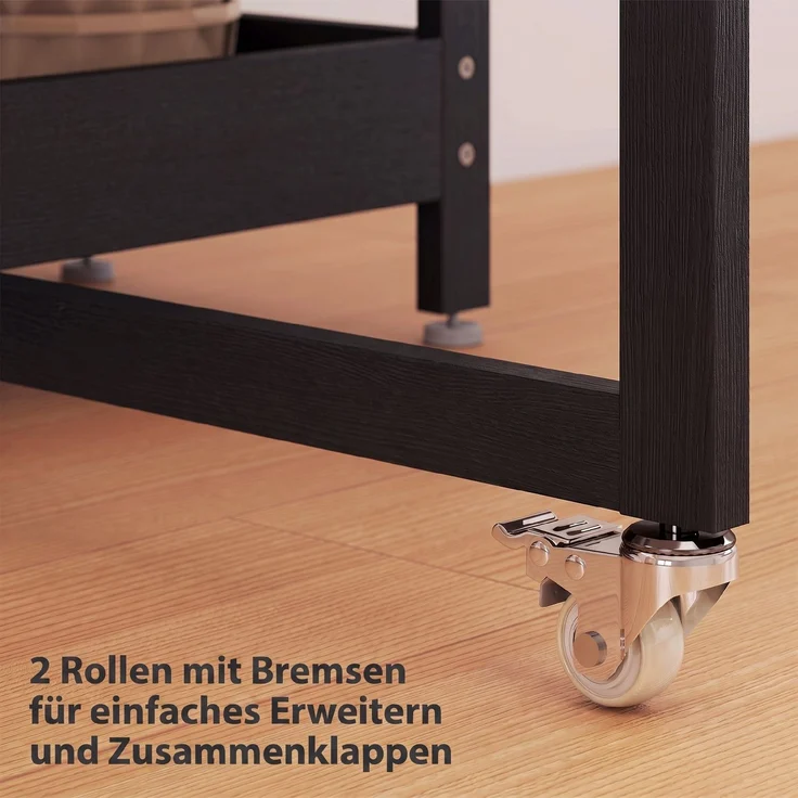 HOMCOM Klappbarer Esstisch, Spanplatte, Schwarz, 133,4 x 80 x 75 cm – Bild 6