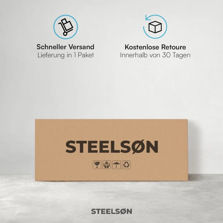 STEELSØN 'Macondo' Getränkekistenregal, Metall, weiß, 85x105x33 cm, Getränkeregal für 6 Kisten – Bild 8