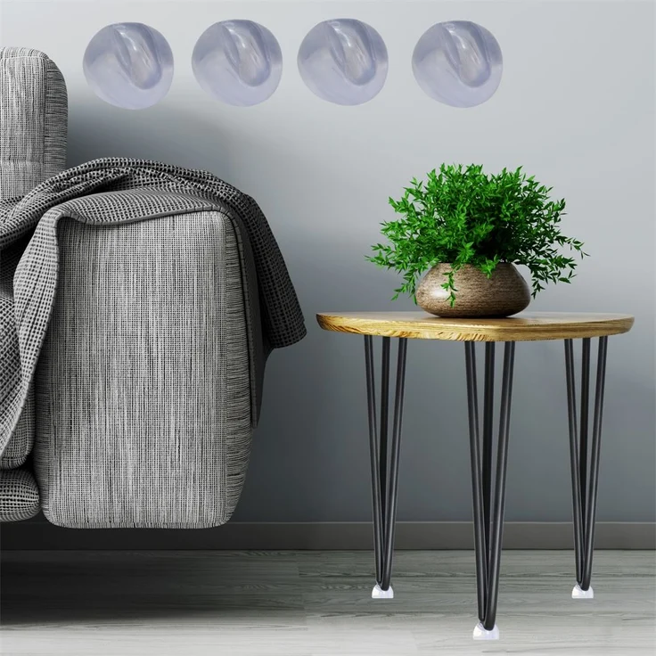 4x Fußbodenschoner für 12mm Hairpin Legs - Klar – Bild 5