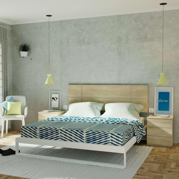 Muebles Pitarch | Nachttisch 3 Schubladen mit Metallführungen, Cambrian Eiche, 48,5 x 41 x 40 cm (Höhe x Breite x Tiefe), Kleine Kommode, Modern, Modell Dana – Bild 6