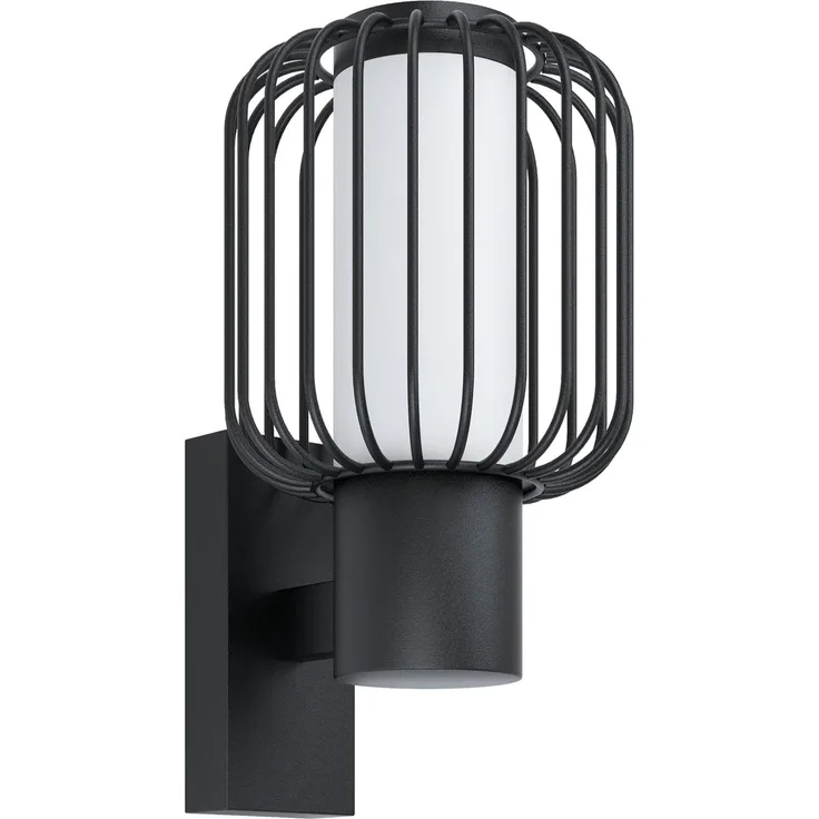 Eglo 98721 Outdoor Wandleuchte RAVELLO schwarz weiß L:16,5cm H:27,5cm T:22,5cm IP44