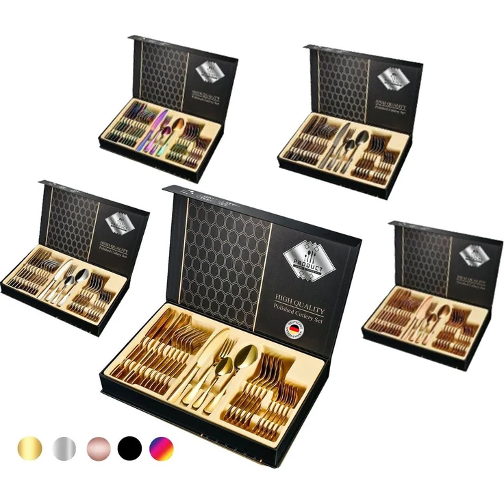 Faizee Home Besteck-Set Besteckset 24 tlg. Edelstahlbesteck für. 6 Personen Gift Box (24-tlg), Edelstahl – Bild 1