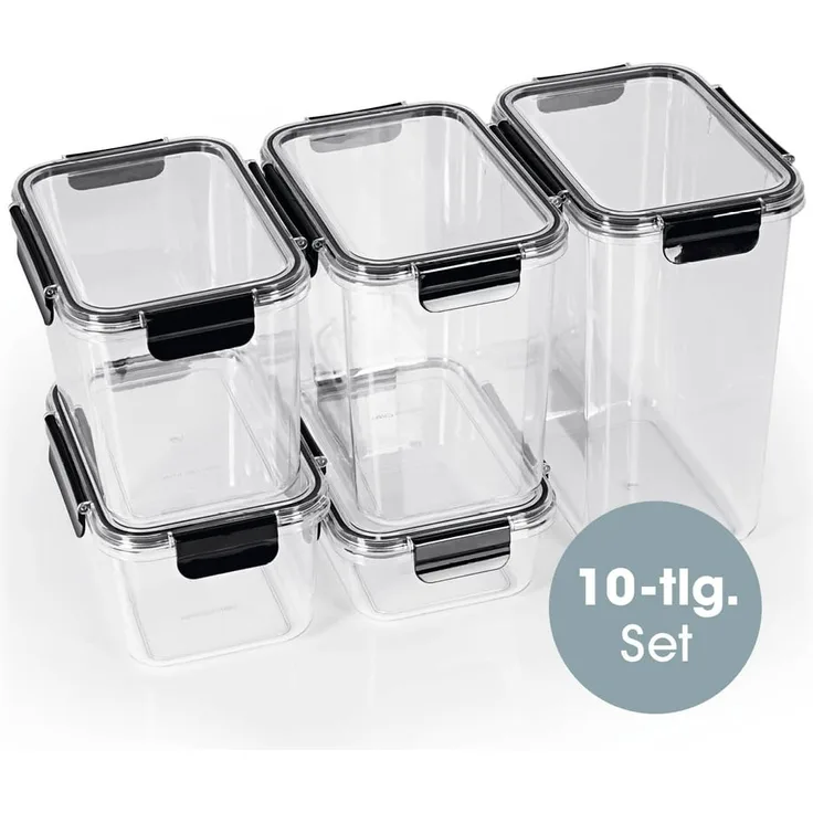 GOURMETmaxx Frischhaltedosen Klick-it 10-tlg. schwarz