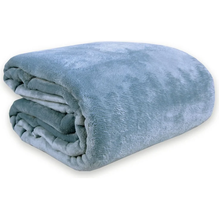 Kuscheldecke "Teddy Fleece" Sherpa/Flanell, 150x200cm Blau – Bild 8