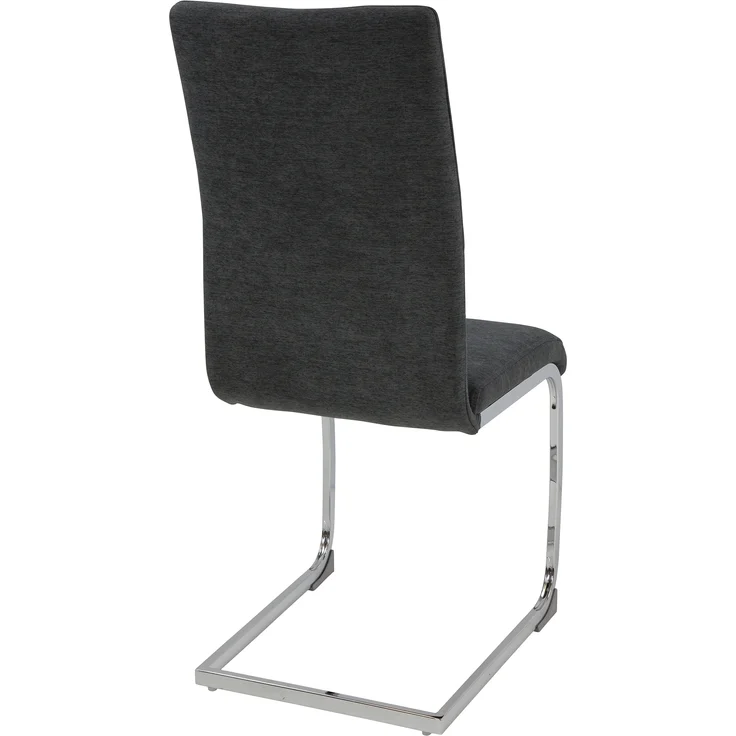 Freischwinger Stühle 4er Set LUGANO, Grau - Esszimmerstuhl Schwingstuhl mit modernem Design, Stoff-Bezug, dicke Polsterung - Küchenstuhl, Polsterstuhl, Stuhl Esszimmer oder Esstisch Stuhl – Bild 8