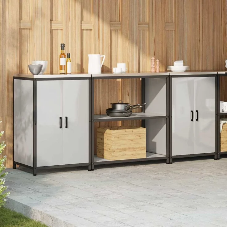 vidaXL Aufbewahrungsset für die Küche HATTEM 3 stk. Silber 3392671 – Bild 4