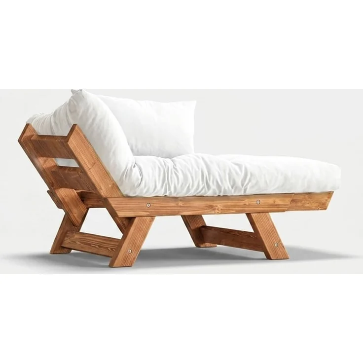 Skye Decor 'CPT8151-140' Garten-Sessel, Teak / Weiß, 108-140 x 75 cm – Bild 3