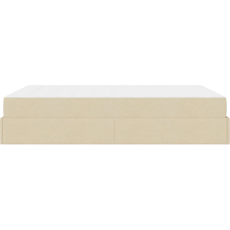 vidaXL Bettgestell mit Matratze mit Matratze 2 pcs Creme Stoff 3399506 – Bild 6