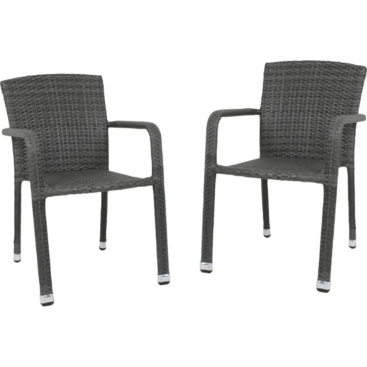 2er Set Armstuhl GETAFE stapelbar
