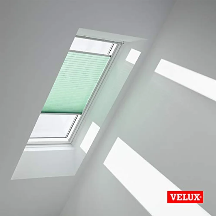 Velux Dachfensterplissee FHL S06 1281S, manuell, mintfarben mit Aluminium-Schiene, stufenlos positionierbar – Bild 3