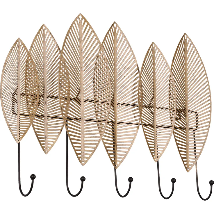 MIRRORS AND MORE 'Alma' Wandgarderobe Metall, gold, 49x35x6cm